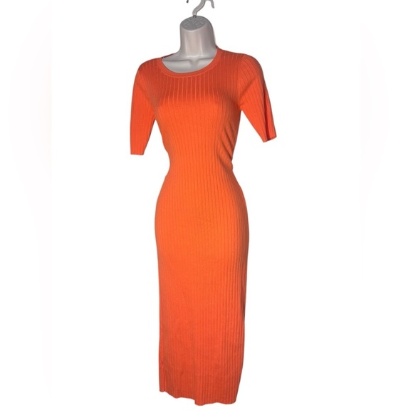 LOFT Ribbed Elbow Sleeve Maxi Dress Soft & Flattering Fit! Small petite - Picture 4 of 15